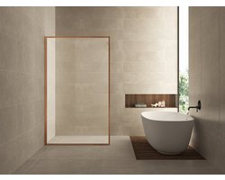 Wiesbaden Square Inloopdouche 100x200 cm - Nano Coating - Helder Glas - Geborsteld Brons Koper