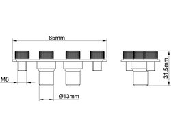 Wiesbaden Tijdelijke Afsluitset Bodemplaat t.b.v. Vrijstaande Kraan