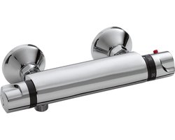 Wiesbaden Universal Thermostatische Douchekraan - 12cm Hartafstand - Chroom