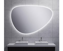 Wiesbaden Uovo Condensvrije LED Spiegel Dimbaar 80 x 55 cm.