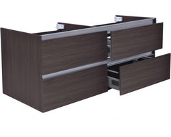 Wiesbaden Vision losse onderkast dubbel+4 laden 120x47 houtnerf grijs