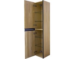 Wiesbaden Wiesbaden Lotus kolomkast met 2 deuren 35 cm naturel eik/mat zwart
