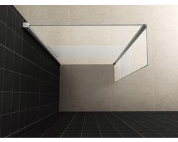 Wiesbaden zijwand + hoekprofiel 400x2000 10mm NANO gedeeltelijk matglas