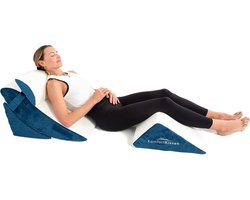 Wigkussen 4-delige ergonomische kussenset | 12-in-1 multifunctioneel design met uitneembare en wasbare overtrek voor slapen en lezen