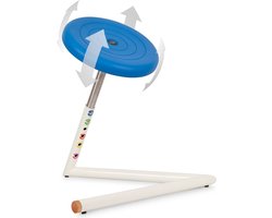 Wigli Junior Soft Seat - Ergonomische stoel met kantelbare zitting voor (wiebel)kinderen - In hoogte verstelbaar - Blauw