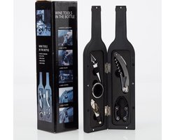 Wijn accessoires - wijn set - Luxe wijn set - Wijn fles - Wine tools - wine - 5-delige wijn set - Wijn schenker - Wijn stopper - Kurken trekker - Cadeau - Cadeau set - Cave & Garden -