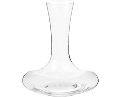 Wijn karaf/decanteer kan 1,5 liter van glas met taps toelopende hals - D23 x H26 cm - Waterkan - Sapkan