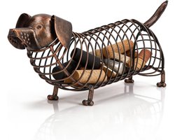 Wijn Kurk Houder, Teckel Vorm Leuke Hond Wijn Kurk Houder Decoratieve Vino Kurk Opslag Collector Box Tafelblad Wijnrekken Plank