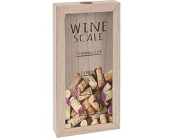 Wijn kurkhouder meter - hout - 15x4x30cm - kurk - wijn - Wandmontage