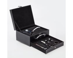 Wijn set - Deluxe - Wijn accessoires - Cadeau set - Wijn tool set - Giftset - Kurkentrekker - Wine set - 9 Delig - Opener - Wijnset - Cave & Garden