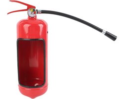Wijnfleshouder Brandblusser - Fleshouder Bar - Drank Opslaan - Creatief Ontwerp - 37 x 17 x 15 cm - Rood