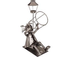 Wijnfleshouder Drinker | Wijnrek | Wijn accessoires | Wijnhouder | Metaal | Wijn cadeau