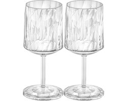 Wijnglas, 0.2 L, Set van 2, Organic, Transparant - Koziol | Club No. 9