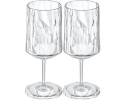 Wijnglas, 0.3 L, Set van 2, Organic, Transparant - Koziol | Club No. 4