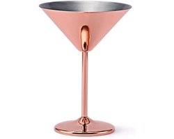 Wijnglas Koper - Champagne Glas Metalen - Drank Serveren - Onbreekbaar Roestvrij Staal - 240 ml - Koper