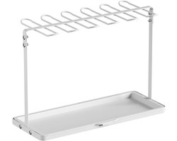 Wijnglashanger Standaard - Glazenrek Keuken - Glazen Drogen - Stabiele Metalen Frame - 38 x 22 cm - Wit