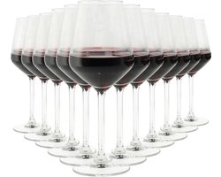 Wijnglazen witte wijn - 12 stuks - Witte wijnglazen set - 37cl Helder glas - Glazenset voor diner - Wijn glazen