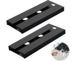 Wijnglazenhouder - 2 Rijen - Ophangrek - Glazenrek - Wijnrek -Wijnglashouder - Hangend - Glazenrek Wijn - Omgekeerde Wijnglashouder - Wijnglashouder - Nder Kast Stemware Rek - Voor Keuken Bar Restaurant - Wijnglazen Organizer - 6 Glazen - Zwart