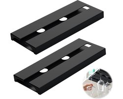 Wijnglazenhouder - 2 Rijen - Ophangrek - Glazenrek - Wijnrek -Wijnglashouder - Hangend - Glazenrek Wijn - Omgekeerde Wijnglashouder - Wijnglashouder - Nder Kast Stemware Rek - Voor Keuken Bar Restaurant - Wijnglazen Organizer - 6 Glazen - Zwart