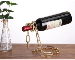 Wijnhouder - Ketting - Wijn - Wijnkast - Houder - Wijnsteun - Steun - Premium decoratie - Wijnrek - Goud