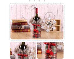 Wijnhouder,kerstwijn, Wijn fles decoratie voor kerst,Wijn cadeau verpakking