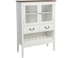 Wijnkast met Deuren - Buffetkast Keuken - Wijn Opbergen - Verstelbare Legplanken - 90 x 1265 cm - Geel