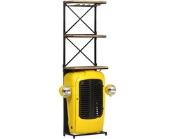 Wijnkast, tractor, massief mangohout, 49 x 31 x 172 cm