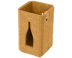 Wijnkoeler - Duurzaam ontwerp - 1 stuk - Okergeel - Gerecycled materiaal