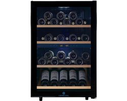 Wijnkoelkast Cavecool Chill Topaz Special Edition – 62 flessen – 2 temperatuurzones – zwart