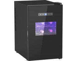 Wijnkoelkast voor 15 flessen - 39 liter, thermoelectric en geruisloos met glazen deur, led-verlichting en digitaal touchscreen
