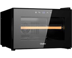 Wijnkoelkast - Wijn Klimaatkast voor 8 Flessen - Zwart - Instelbare Temperatuur van 5°C tot 18°C - Wijnkoelkast Liggend - Liggende Wijnkoeler