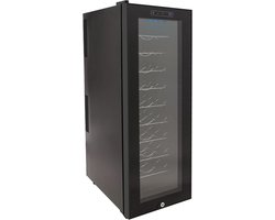 Wijnkoelkast - Wijnklimaatkast - Wijn bewaren - Dubbel luchtkoelsysteem - 76 liter - Zwart