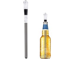 Wijnkoelstaaf - Wijnkoeler fles - Wijn Koelen - Roestvrij staal - 328 cm - Zilver
