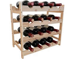 Wijnrek - 16 flessen - 42 x 45 x 23,5 cm - bamboe