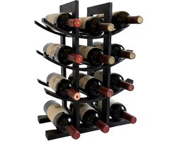 wijnrek - 30x41x14,5 cm - zwart