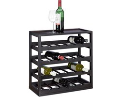 Wijnrek - 4 etages - 20 flessen - Hout