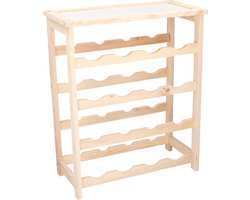 Wijnrek - 55 cm hoog - Hout - 16 flessen