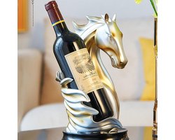 Wijnrek Enkele Fles Wijnhouder voor Aanrecht en Tafel - Decoratief Middelpunt Ornament - Display Plank voor Thuis, Keuken, Bar - Cadeau voor Kerstliefhebbers