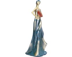 Wijnrek Figuur - Fleshouder Decoratie - Wijn Presenteren - Artistieke Ambacht - 41 x 21 x 21 cm - Multicolor