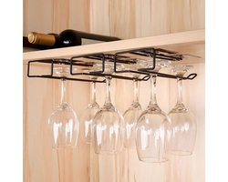 Wijnrek Glashouder - Opberger Keukenrol - Keuken Organiseren - Nail-free Installatie - 1 Plank - Multicolor