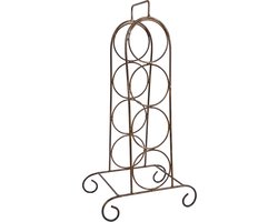 Wijnrek "Joris" messing metaal 44x20x13,5cm