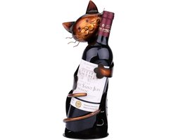 Wijnrek - Kat - Wijnfleshouder kat – Wijnhouder