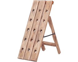 Wijnrek staand voor 15 flessen, 26x50x70 cm, massief hout, gerecycled