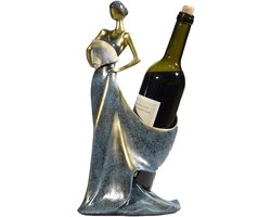 Wijnrek Standbeeld Ornamenten Vouwventilator Meisje Wijnfleshouder Harssculptuur Rode Wijn Accessoires Home Bar Decor Cadeau Wine rack