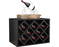Wijnrek stapelbaar meerdere stuks naast of op elkaar - wijnkast 8 flessen - liggend of staand te gebruiken
