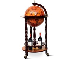 Wijnrek uniek model - Globebar - Wijnbar - Wereldbol bar - totale hoogte 102 cm