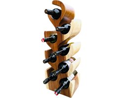 Wijnrek van Hout - voor 8 flessen - uniek organisch design Tall Men Standing