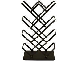 Wijnrek van Metaal Zwart - Voor 8 Flessen - 35 x 20 x 63 cm