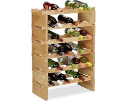 Wijnrek - voor 36 flessen - bamboe