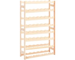 Wijnrek voor 56 flessen grenenhout flessenhouder flessenstandaard wijnstandaard wijnkast 72 x 25 x 118 cm (B x D x H)